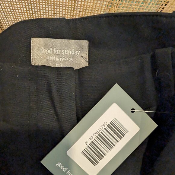 Classic Black Cotton Trousers (Good for Sunday, M, NWT) - Picture 3 of 4